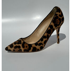 J. Crew Collection Ponyhair Hazelnut Leopard Elsie Heels Pumps Size 7 $395 Italy